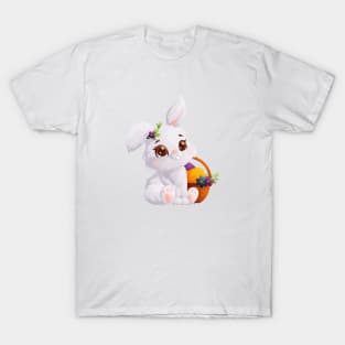 Fluffy Easter Bunny with Eggs T-Shirt